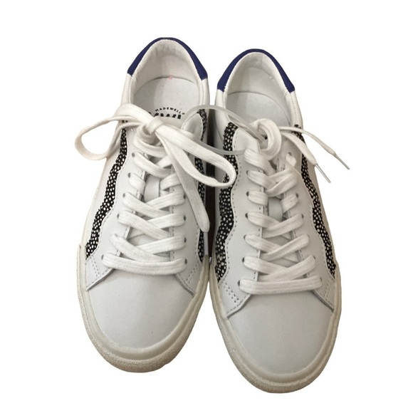 Madewell Sidewalk Low-top in Leather and Calf Hair Wave Edition Sneakers - Picture 3 of 5